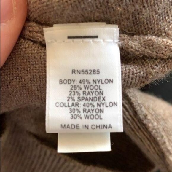 Express Womens Tunic Sweater Brown Heathered Long Sleeve Stretch Cowl Neck XS - Picture 7 of 7